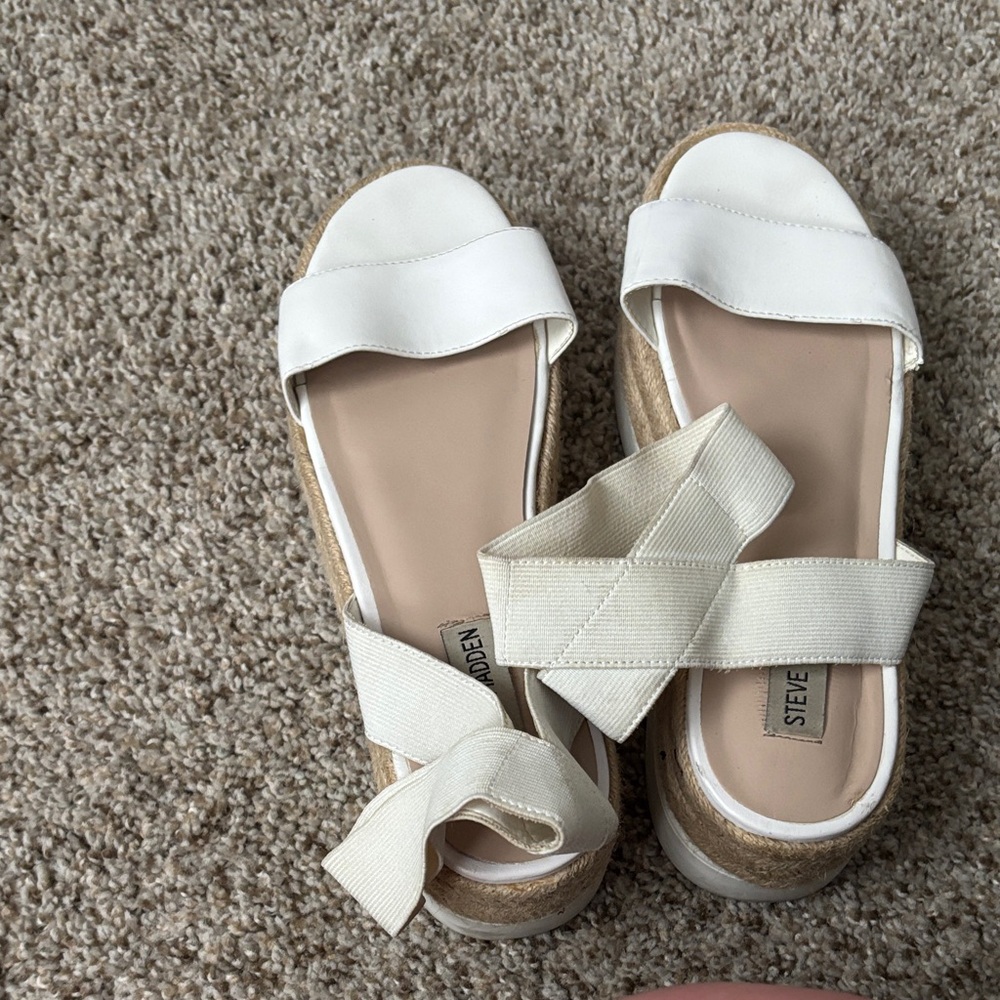 Steve Madden Cream and White Women's Sandals